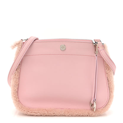 Loro Piana Calfskin Shearling Milky Way Odessa Shoulder Bag Pink 1 of 15