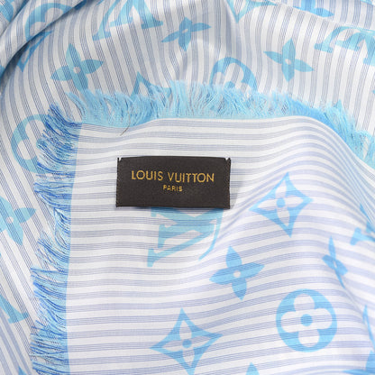 Louis Vuitton Silk Sur Mesure Square Scarf Blue 4 of 4