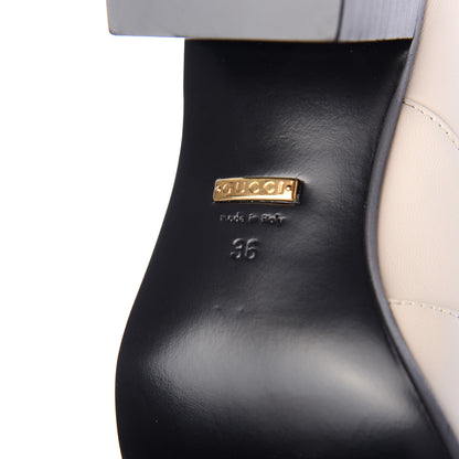 Gucci Malaga Kid Polly Kiltie Fringe 55mm Loafer Pumps 36 Mystic White 8 of 9