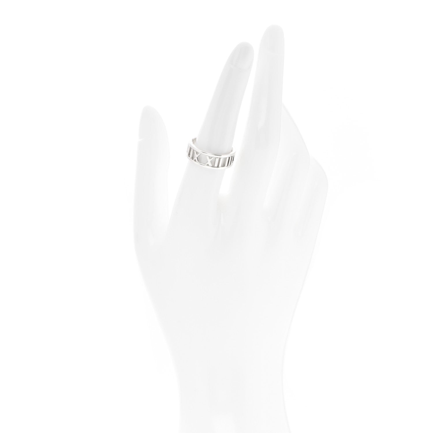 Tiffany Sterling Silver Wide Atlas Open Ring 54 6.75 2 of 4