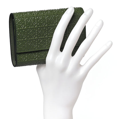 Loewe Calfskin Embossed Small Wallet Avocado 2 of 9