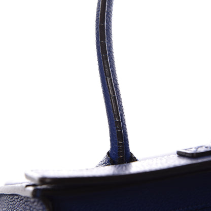 Celine Drummed Calfskin Nano Luggage Indigo 18 of 19