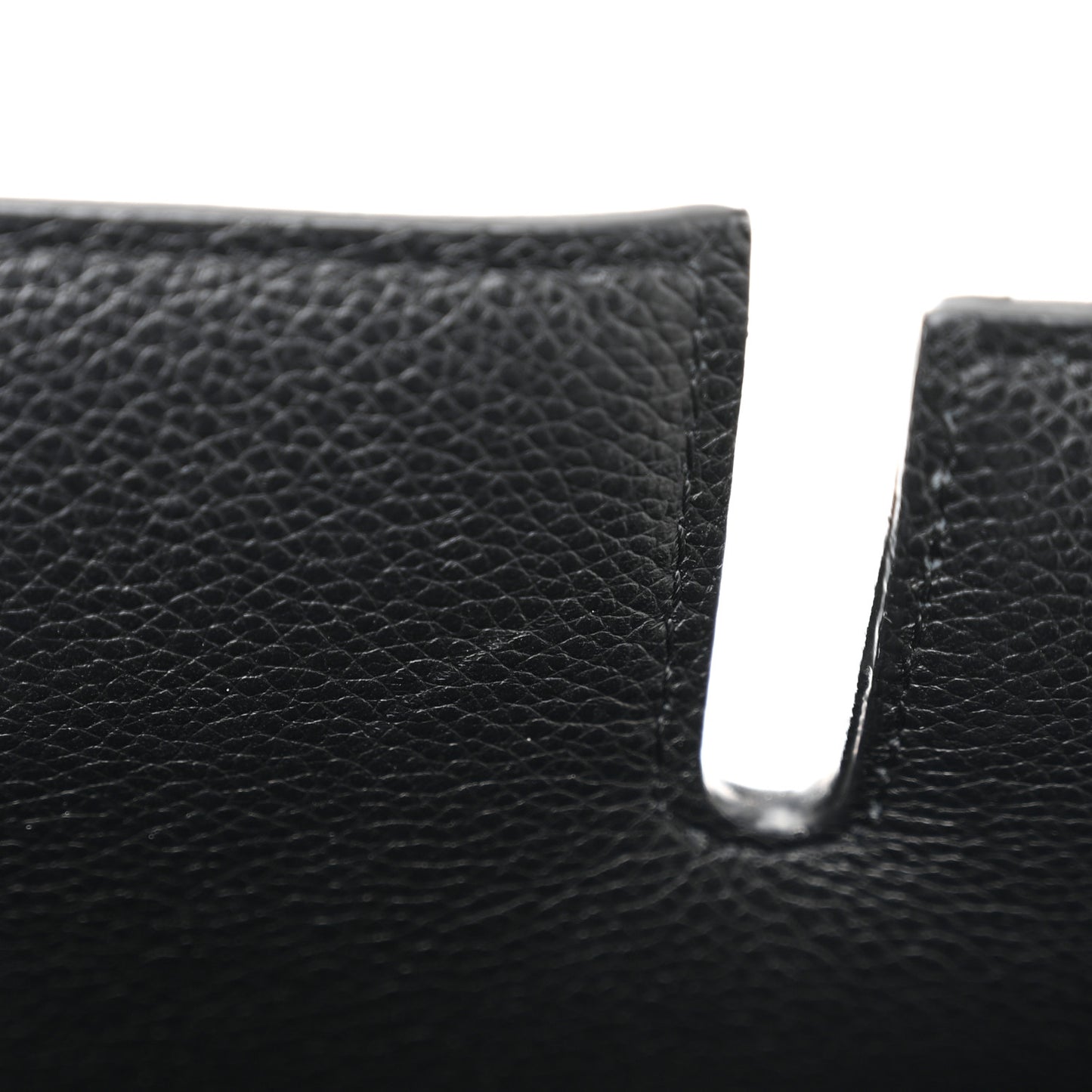 Grainy Calfskin Medium Title Bag Black