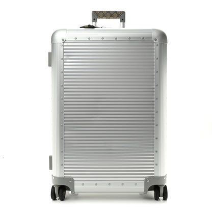 Gucci GG Supreme Monogram Aluminium Porter Medium Trolley Suitcase Silver 1 of 11