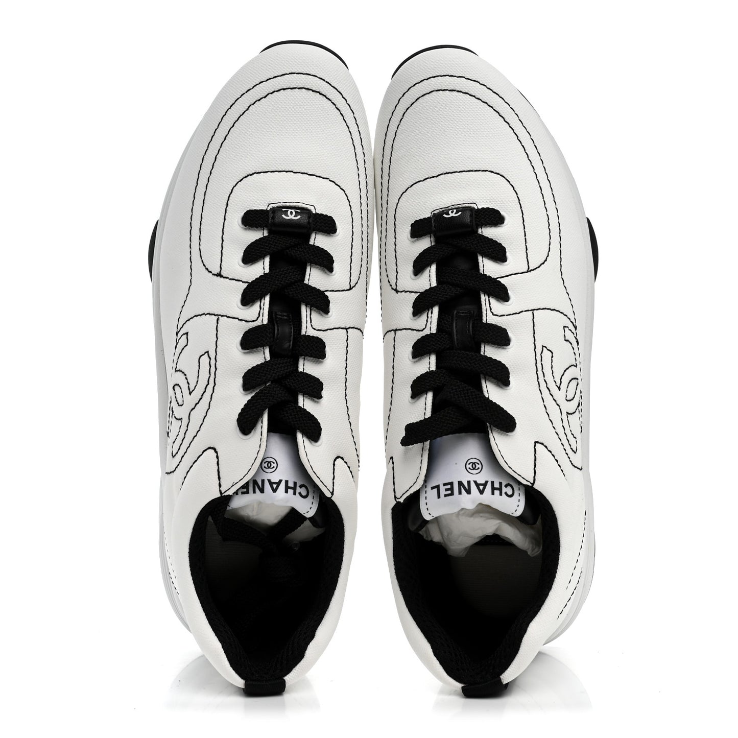Cotton Womens CC Sneakers 41 White Black