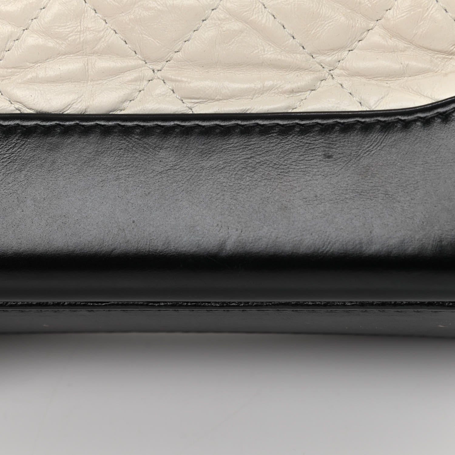 Chanel Aged Calfskin Quilted Small Gabrielle Hobo Black White 14 of 17