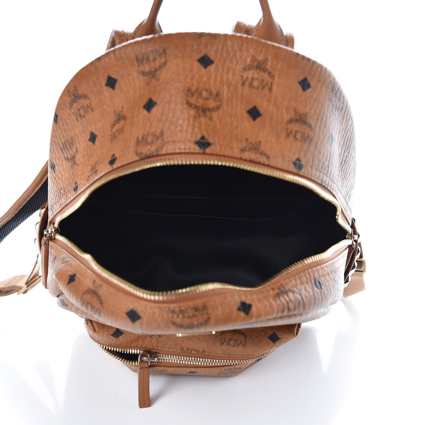 Visetos Small Side Stud Stark Backpack Cognac