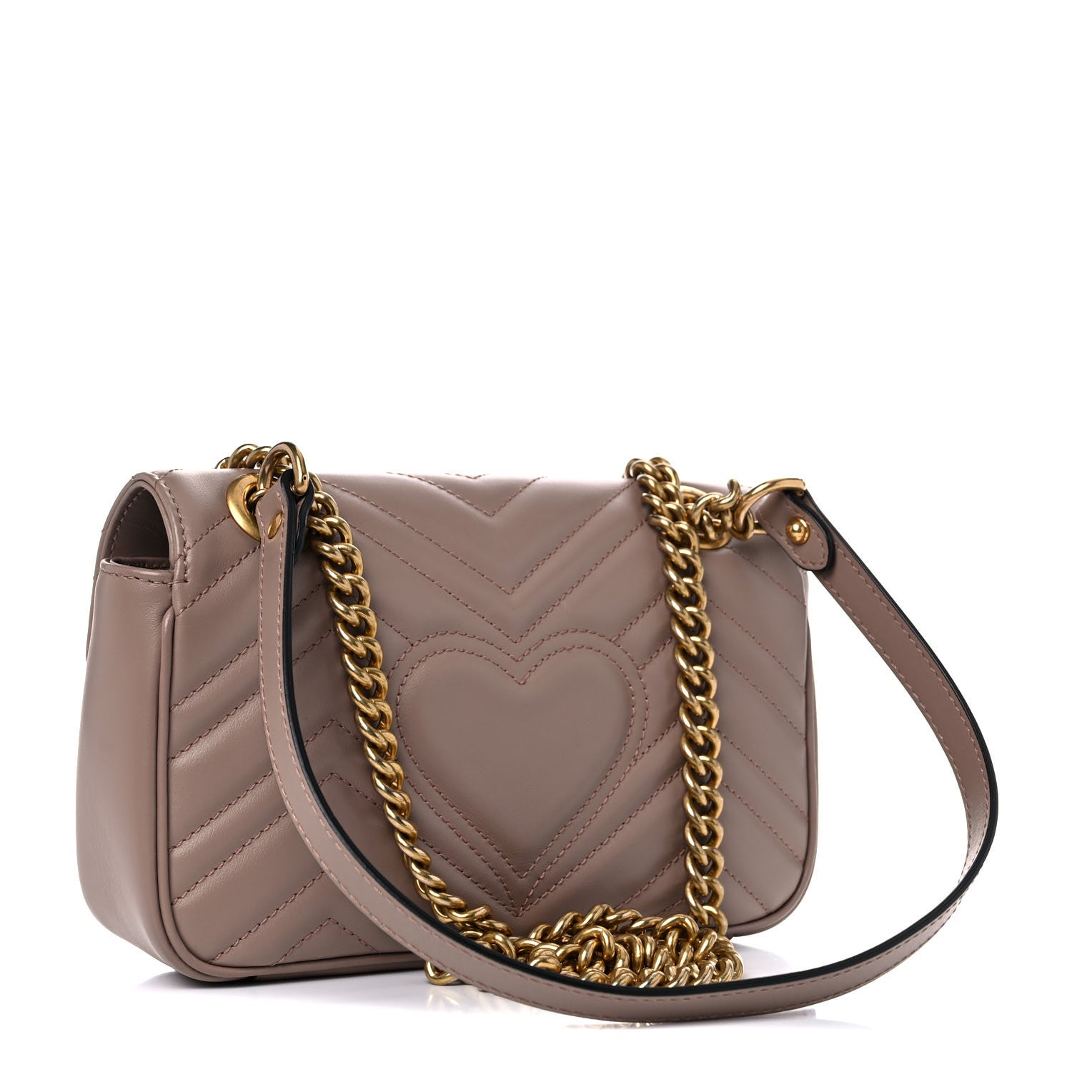 Gucci Calfskin Matelasse Mini GG Marmont Shoulder Bag Porcelain Rose 2 of 10