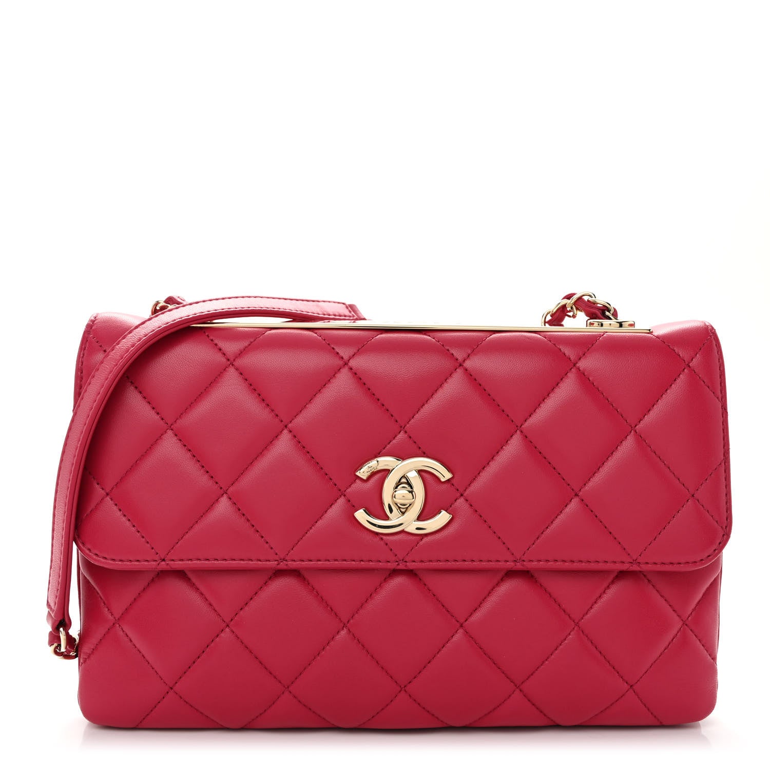 Chanel Lambskin Quilted Medium Trendy CC Flap Dark Pink 1 of 10