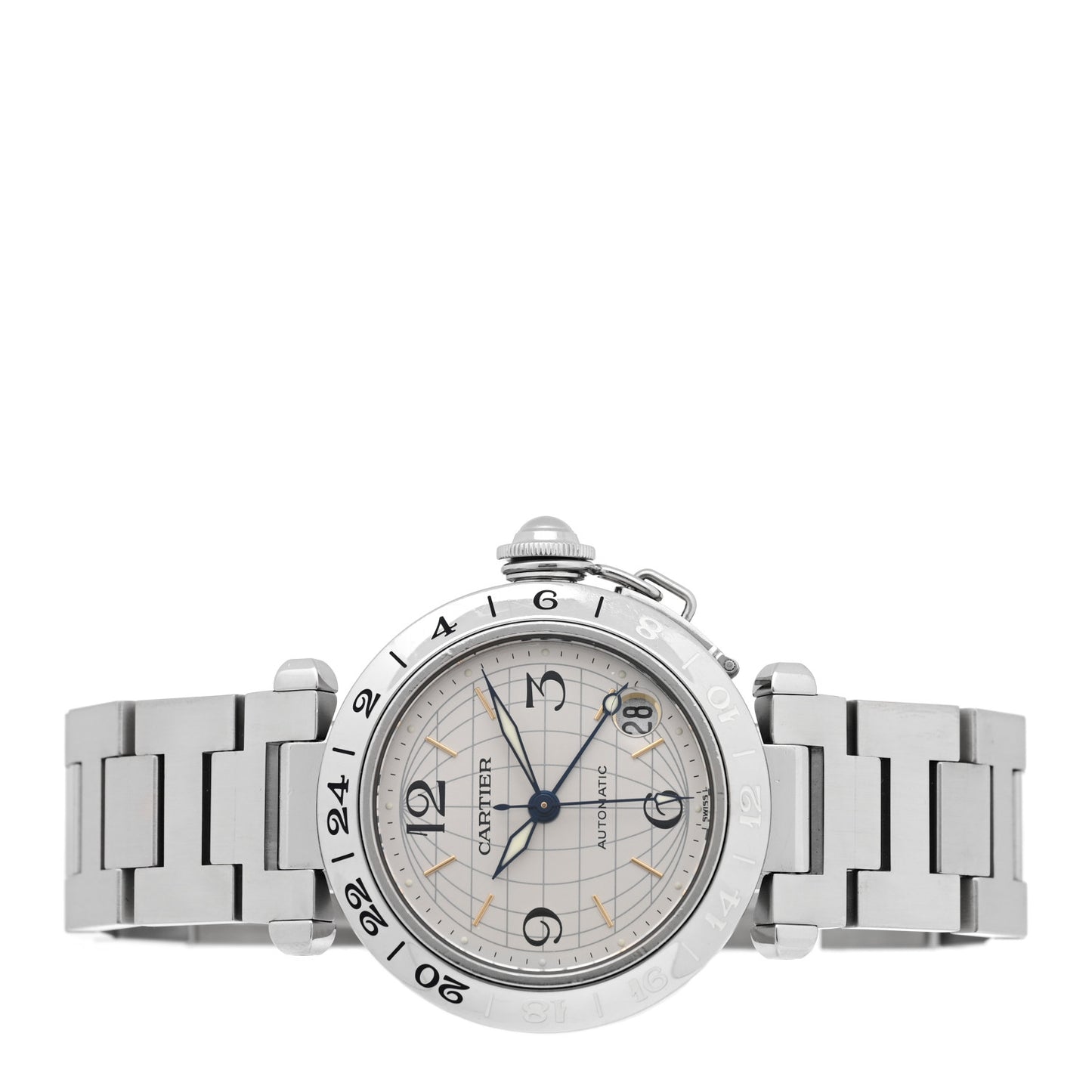 Stainless Steel 35mm Pasha GMT Automatic Watch