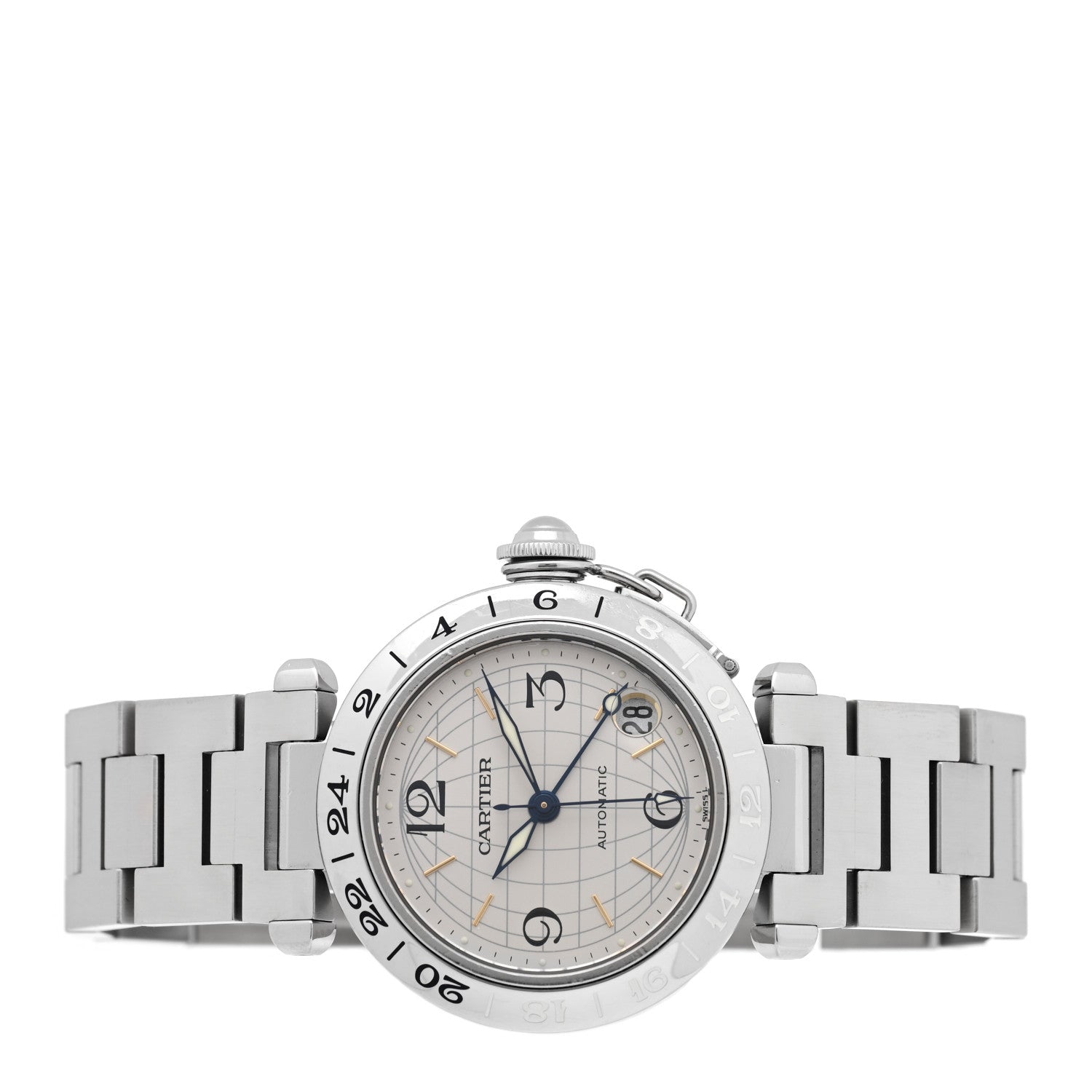 Cartier Stainless Steel 35mm Pasha GMT Automatic Watch 2 of 4