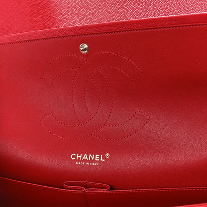 Chanel Caviar Quilted Jumbo Double Flap Red 6 of 11