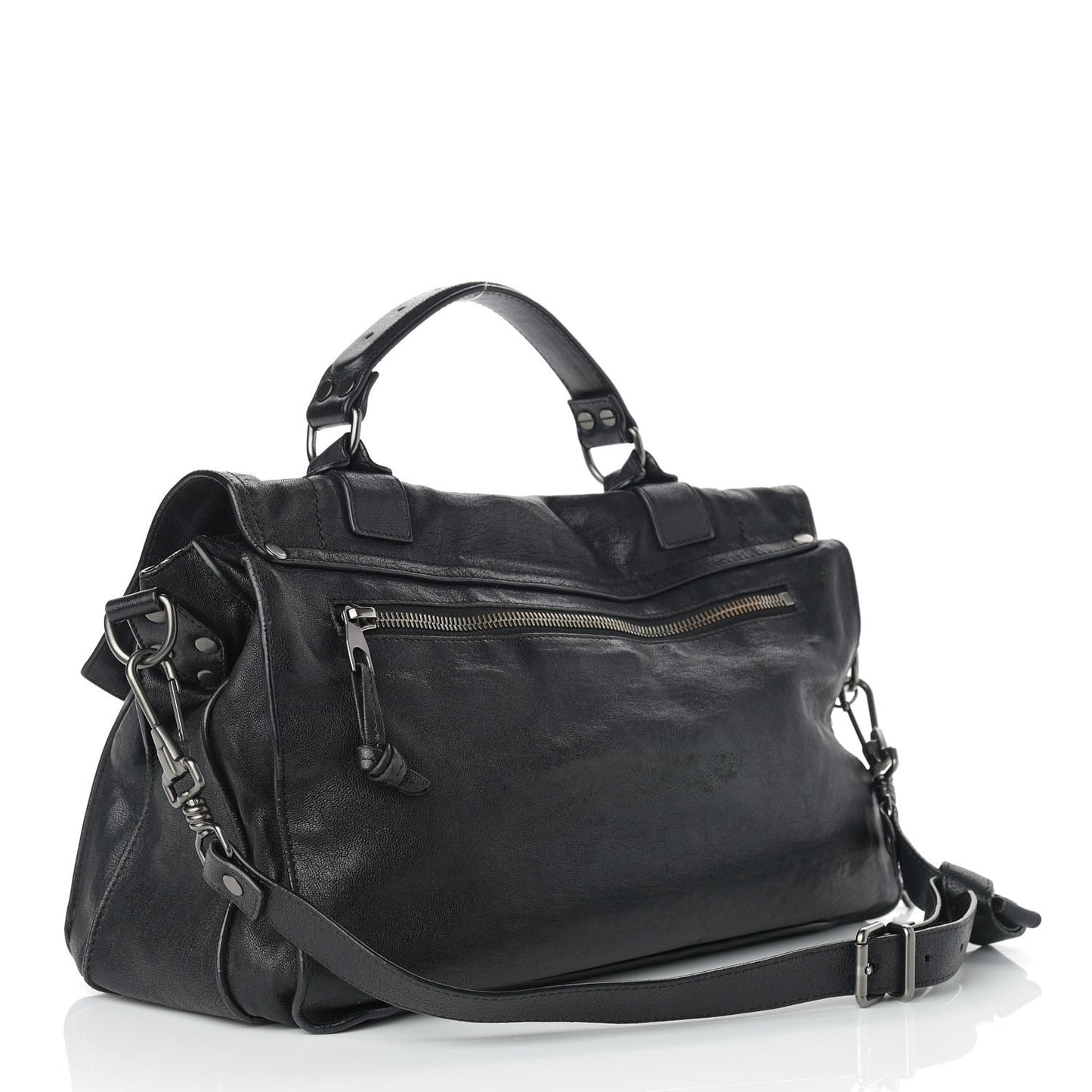 Lambskin PS1 Large Satchel Black