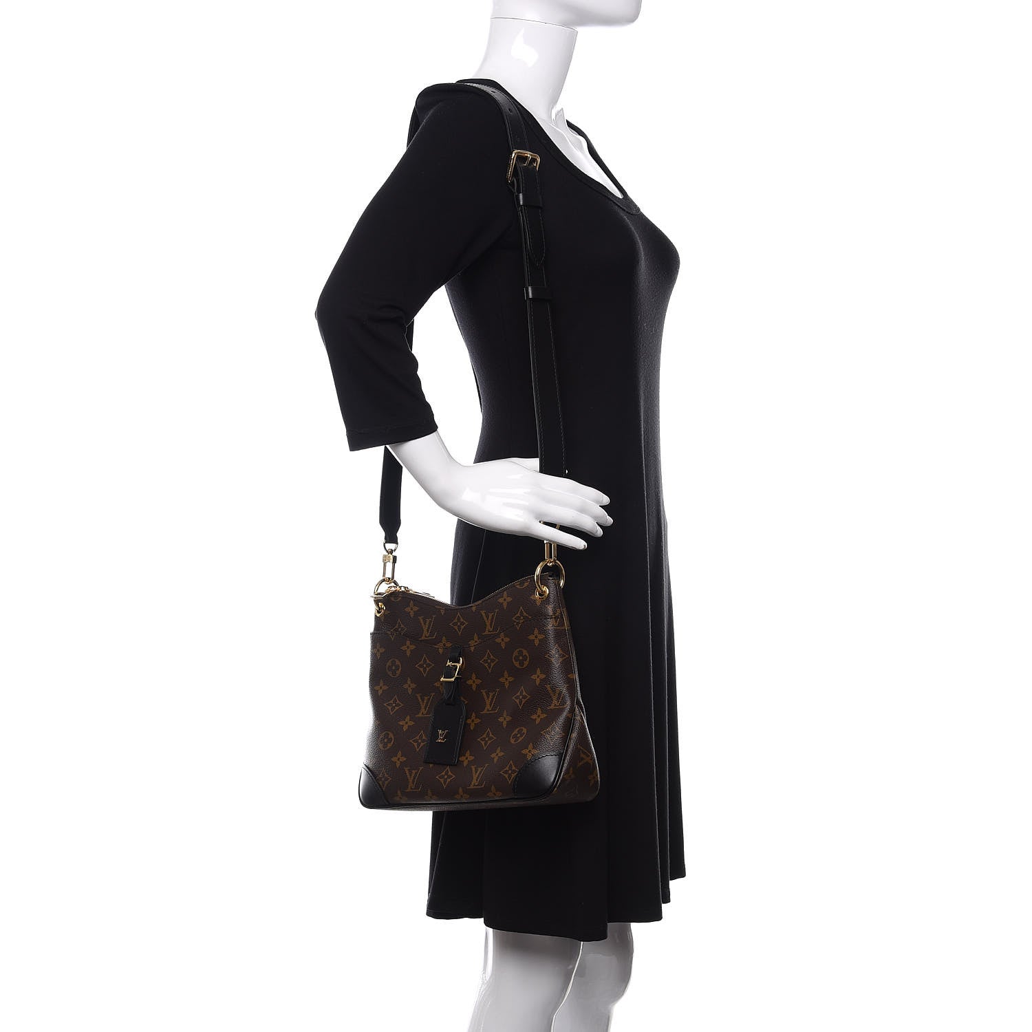 Louis Vuitton Monogram Odeon PM Black 2 of 10