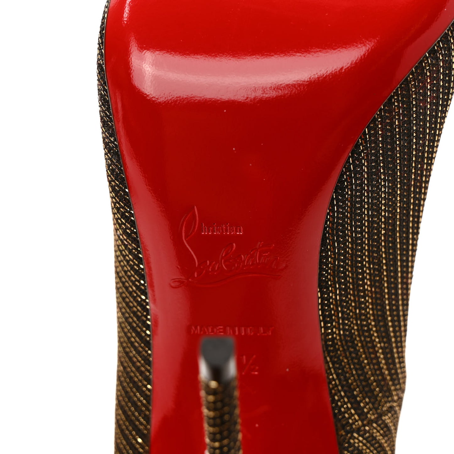 Glitter Chain So Kate 120 Pumps 37.5 Black Gold