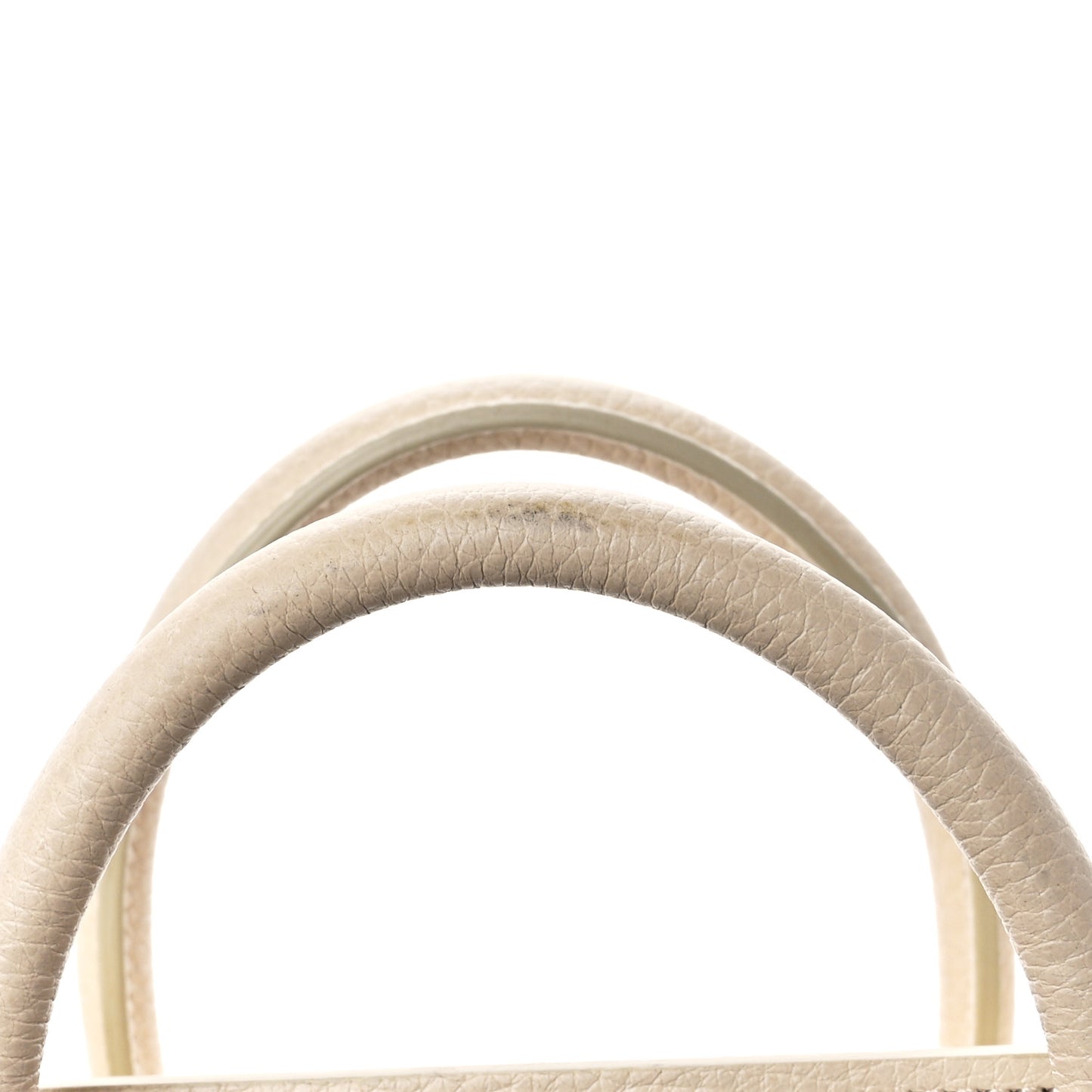 Drummed Calfskin Nano Luggage Ivory