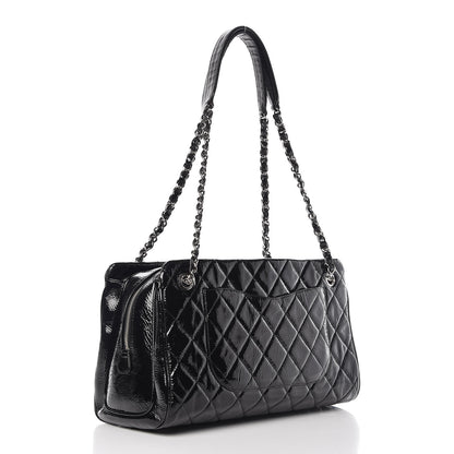 Chanel Patent Quilted Tote Black 3 of 12