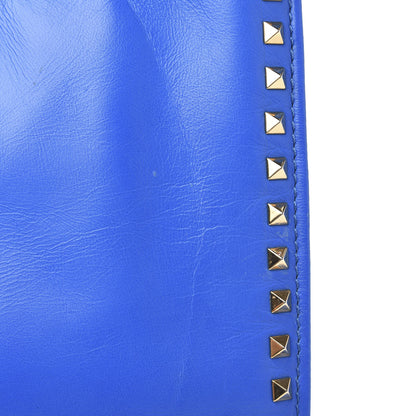 Valentino Garavani Nappa Medium Rockstud Soft Tote Blue Poudre 13 of 17