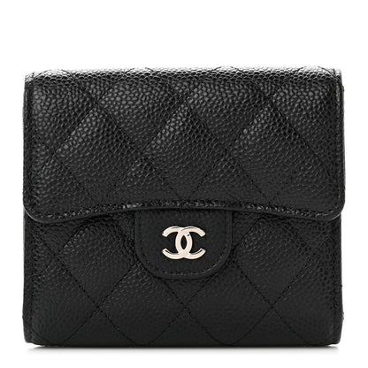 Chanel Caviar Quilted Compact Flap Wallet Black 1 of 8
