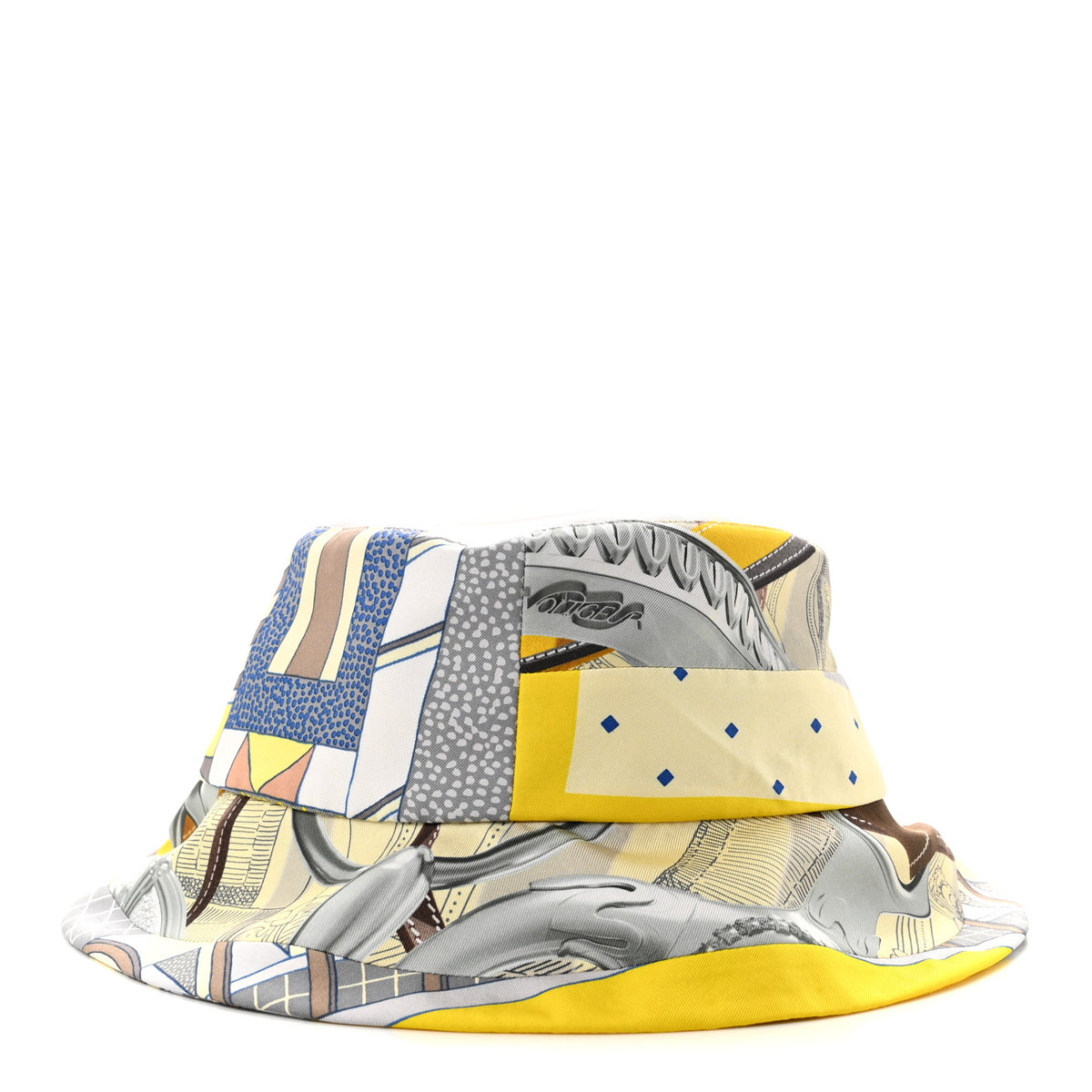 Hermes Silk Carla Patchwork Bucket Hat 58 1 of 7