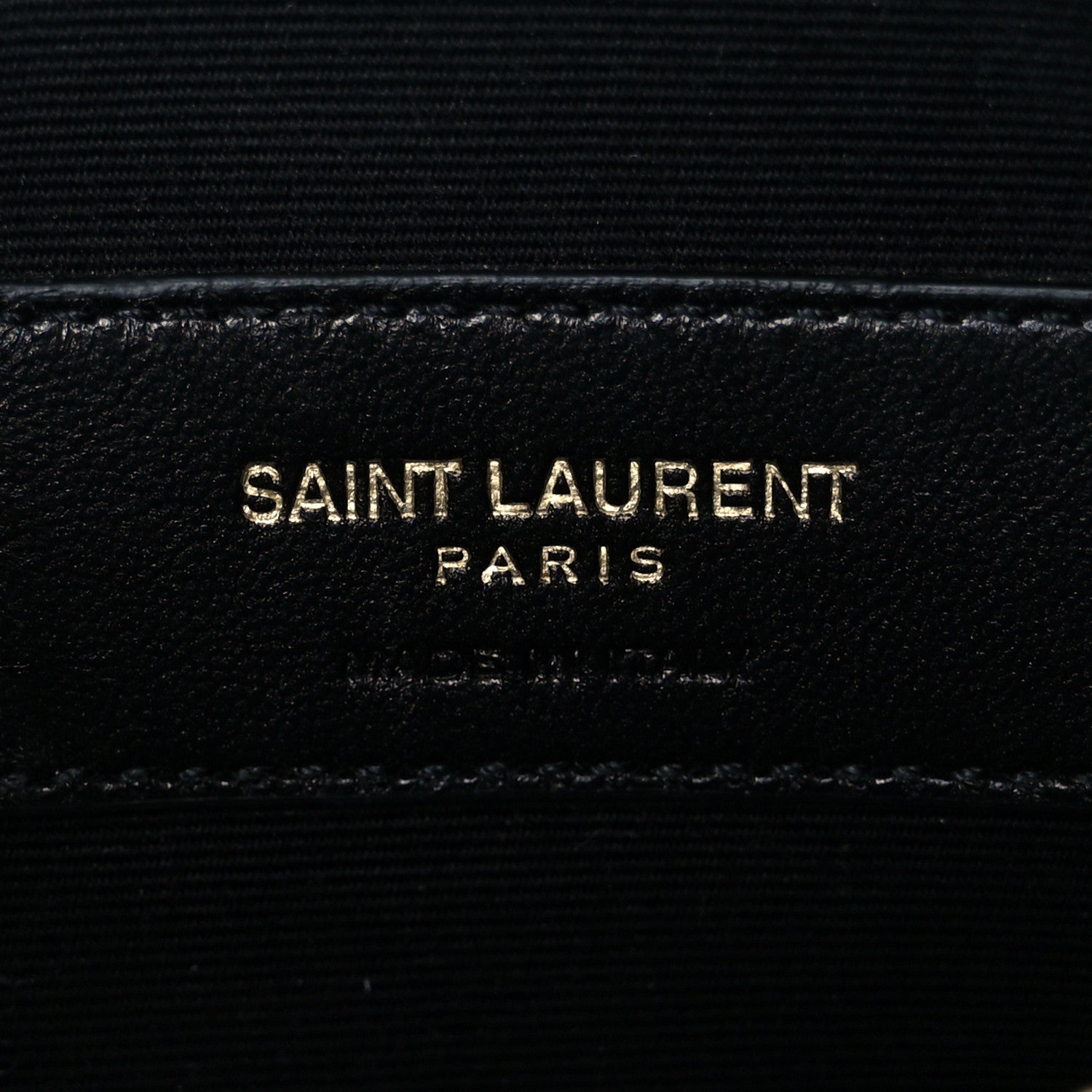 Saint Laurent Grain De Poudre Chevron Monogram Bill Pouch Vert Kaki 10 of 18