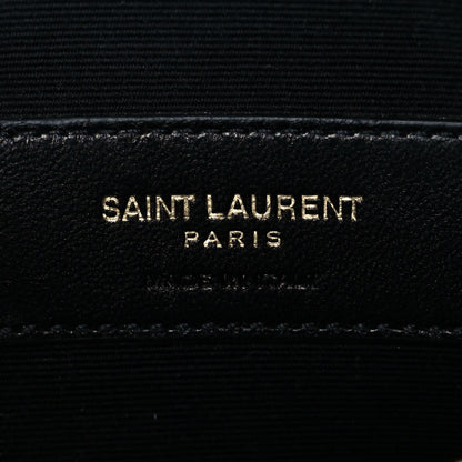 Saint Laurent Grain De Poudre Chevron Monogram Bill Pouch Vert Kaki 10 of 18