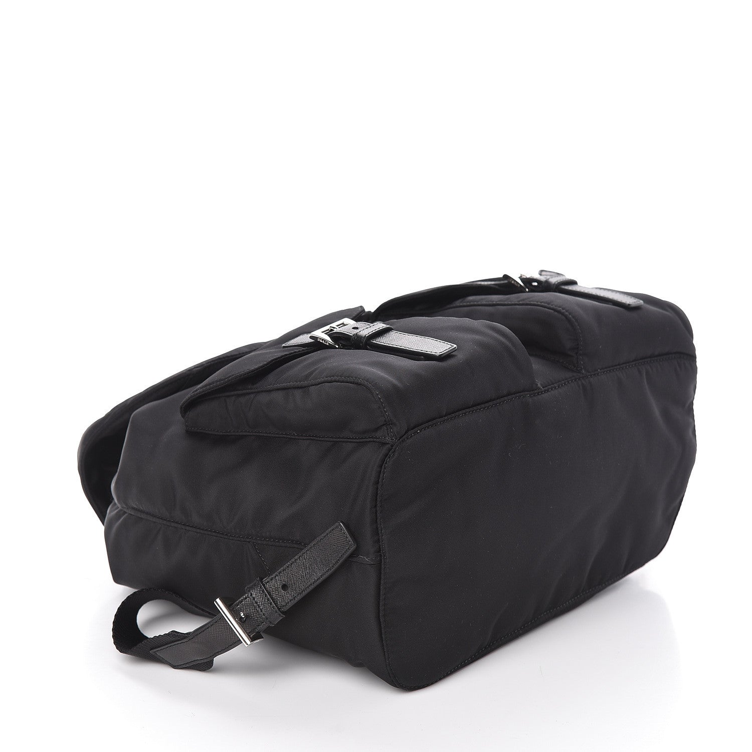 Prada Tessuto Nylon Saffiano Medium Backpack Black 4 of 9