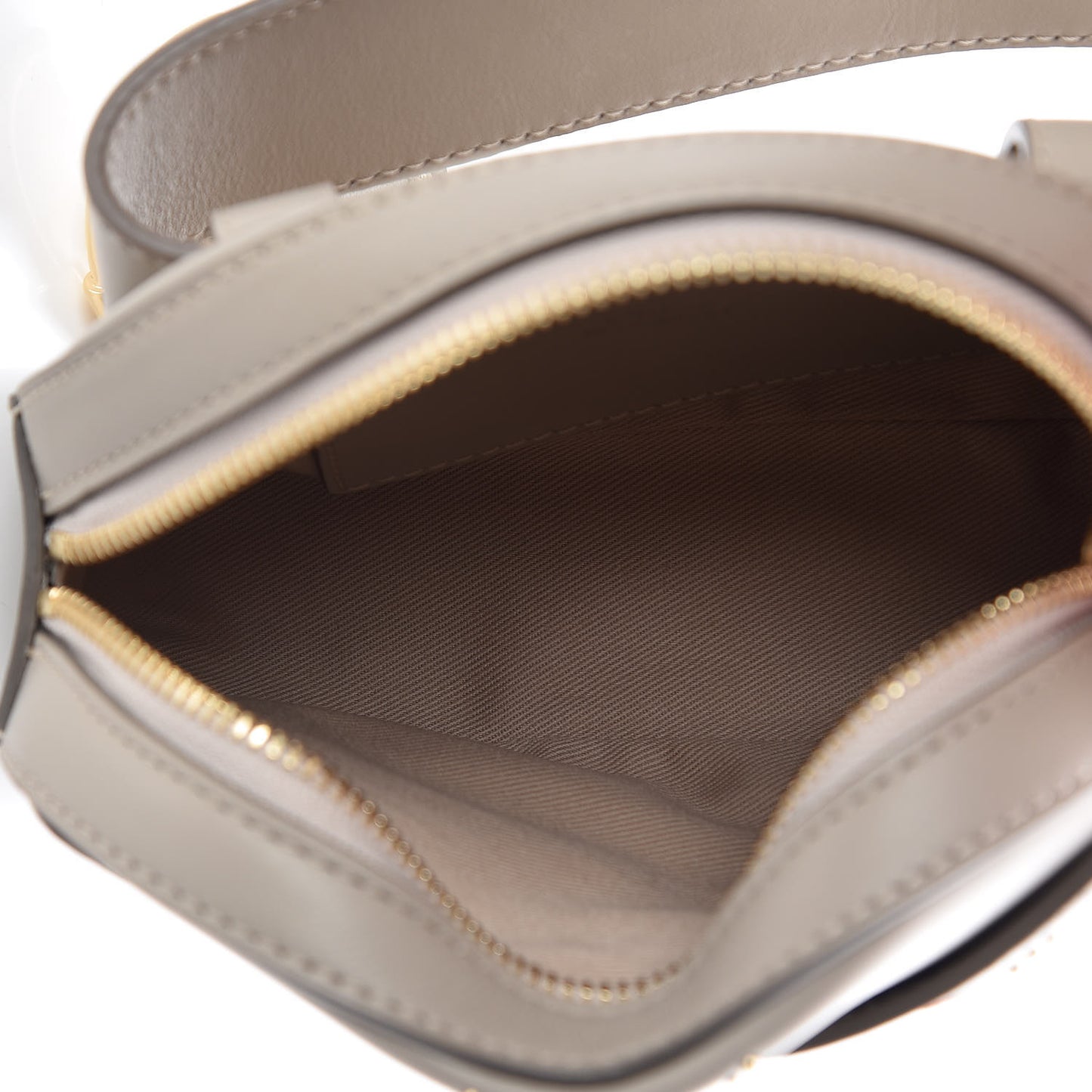 Smooth Calfskin Little Horses Embroidered Signature Belt Bag Pastel Grey