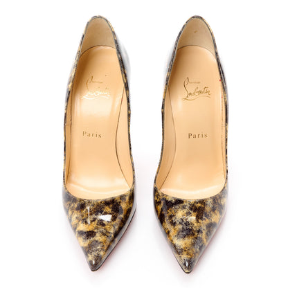 Christian Louboutin Patent Vernis Mouchete So Kate 120 Pumps 38 Black 2 of 9