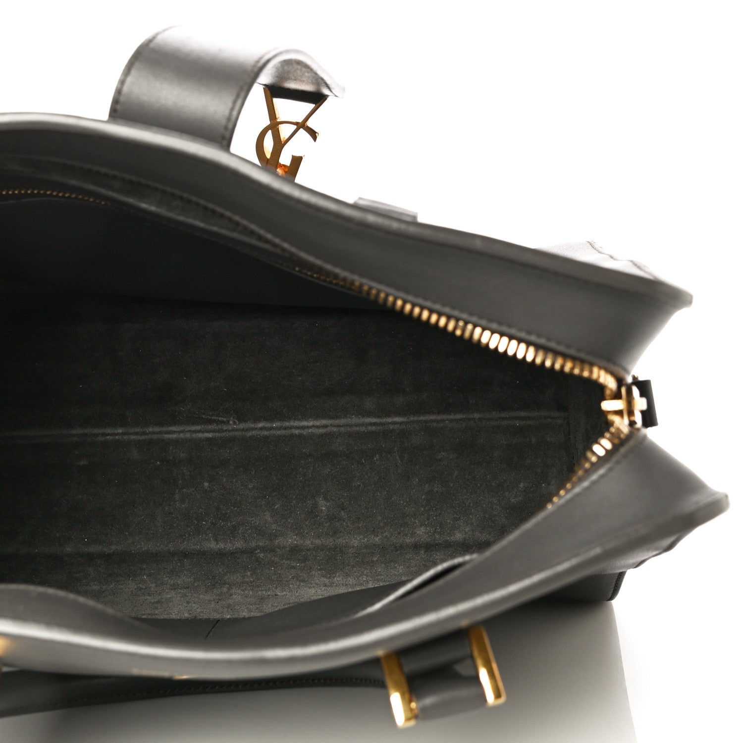 Saint Laurent Calfskin Monogram Small Cabas Black 4 of 11