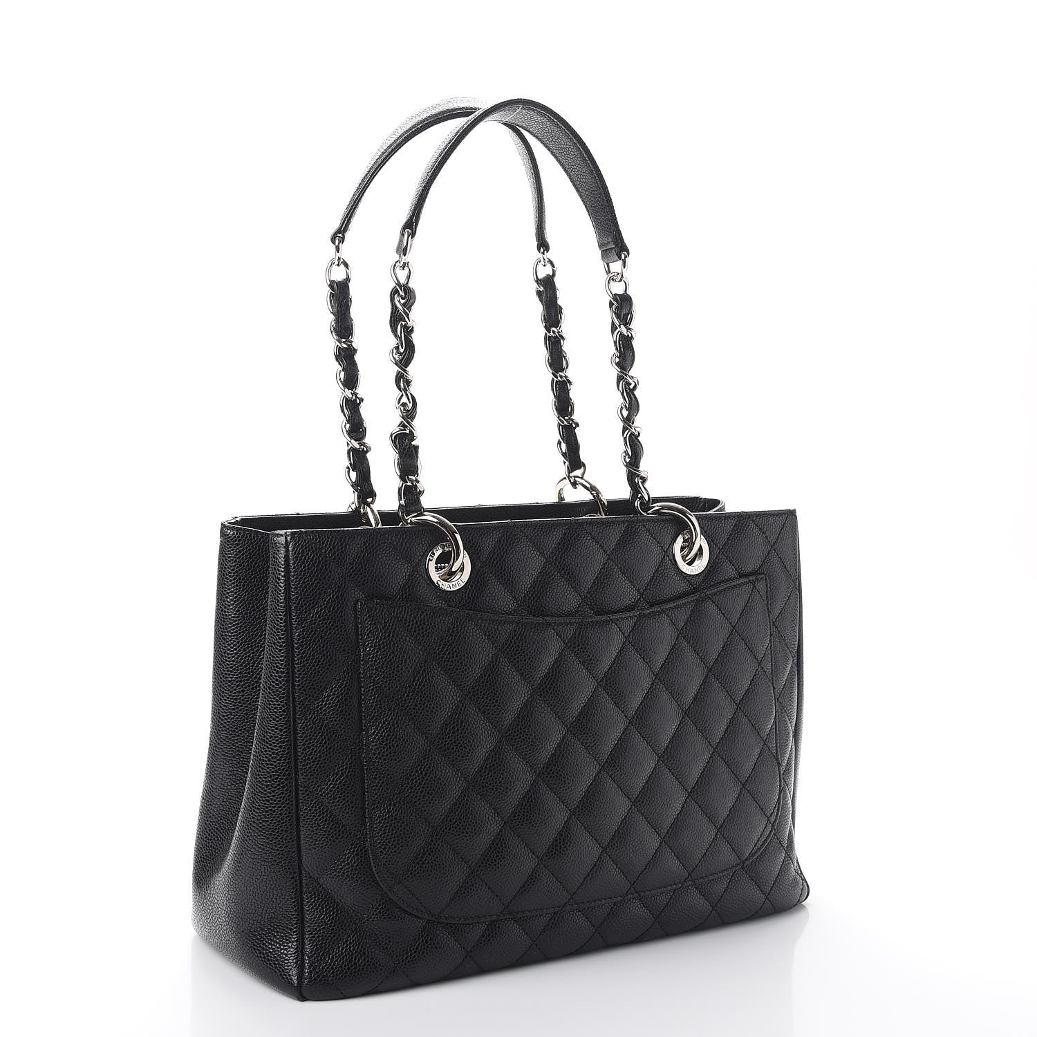 Chanel Caviar Quilted Grand Shopping Tote GST Black 3 of 9