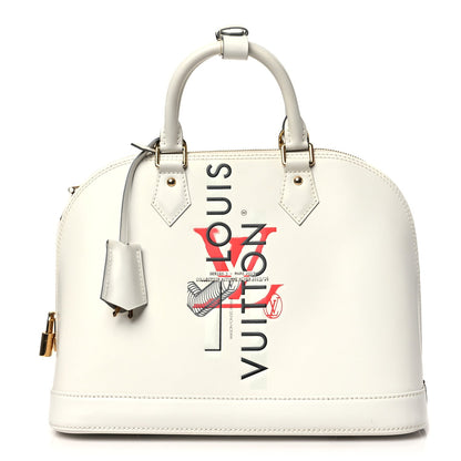 Louis Vuitton Smooth Calfskin Signature Alma PM White 1 of 8