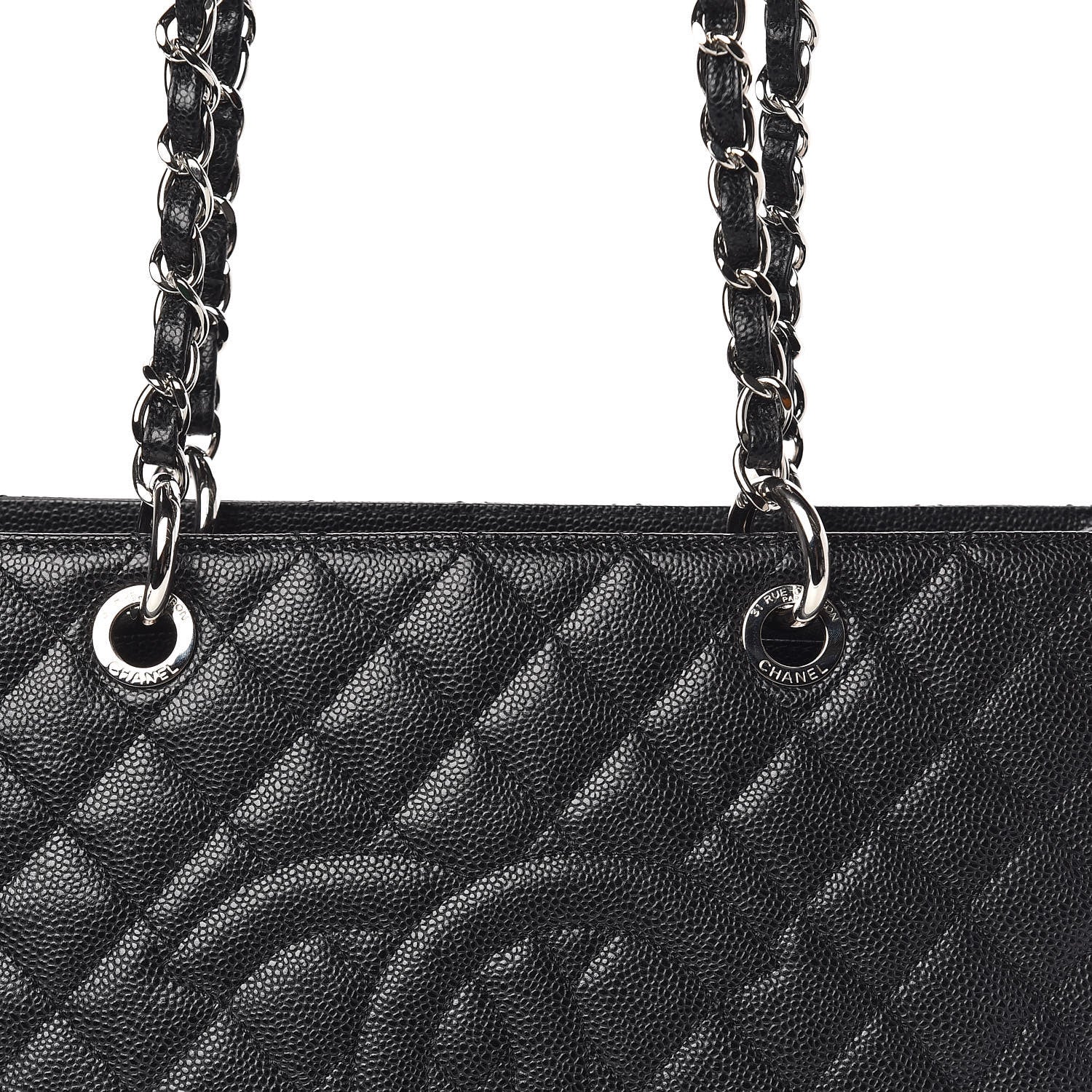 Chanel Caviar Quilted Grand Shopping Tote GST Black 10 of 10