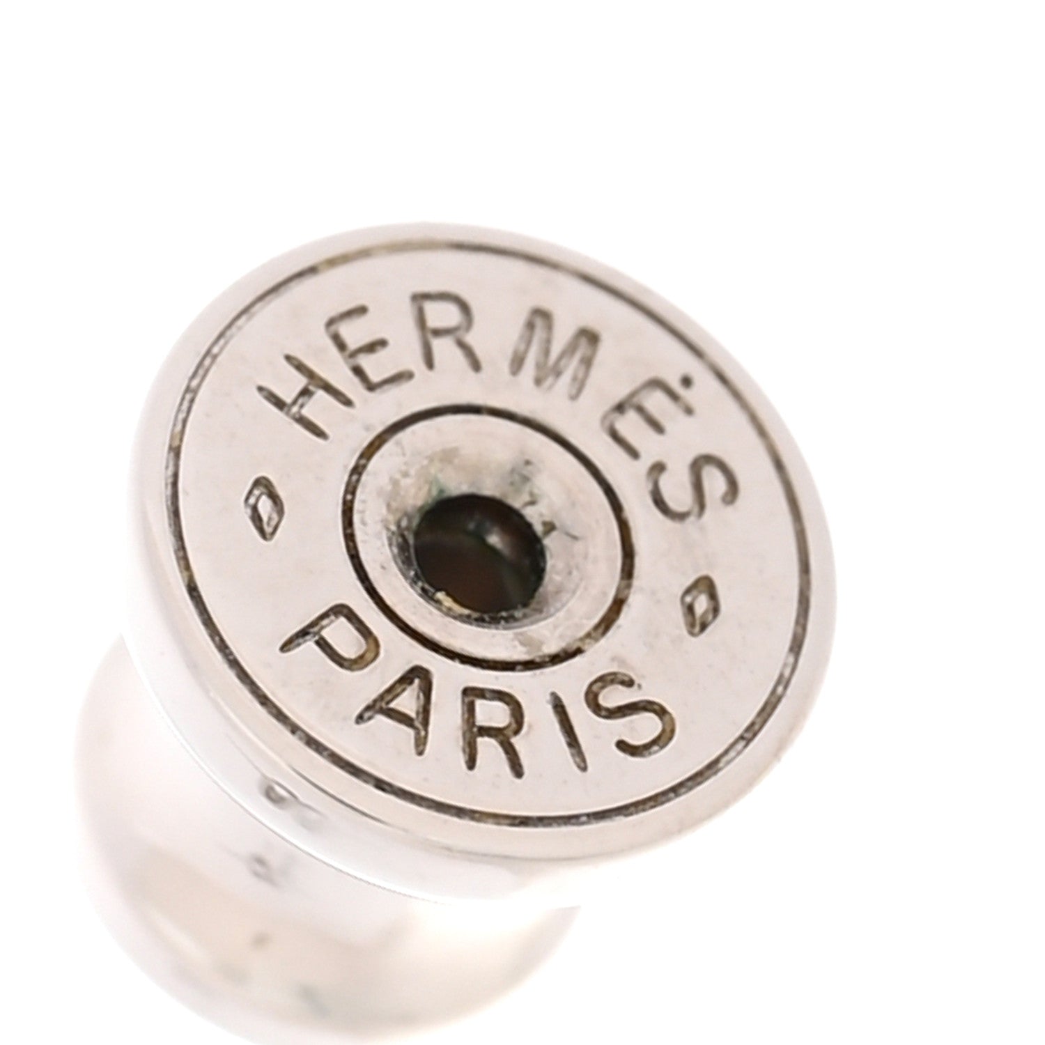 Hermes Palladium Lacquered Mini Pop H Earrings Black 4 of 7