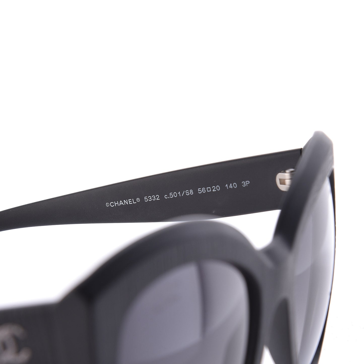 Tweed Effect CC Polarized Butterfly Signature Sunglasses 5332 Black