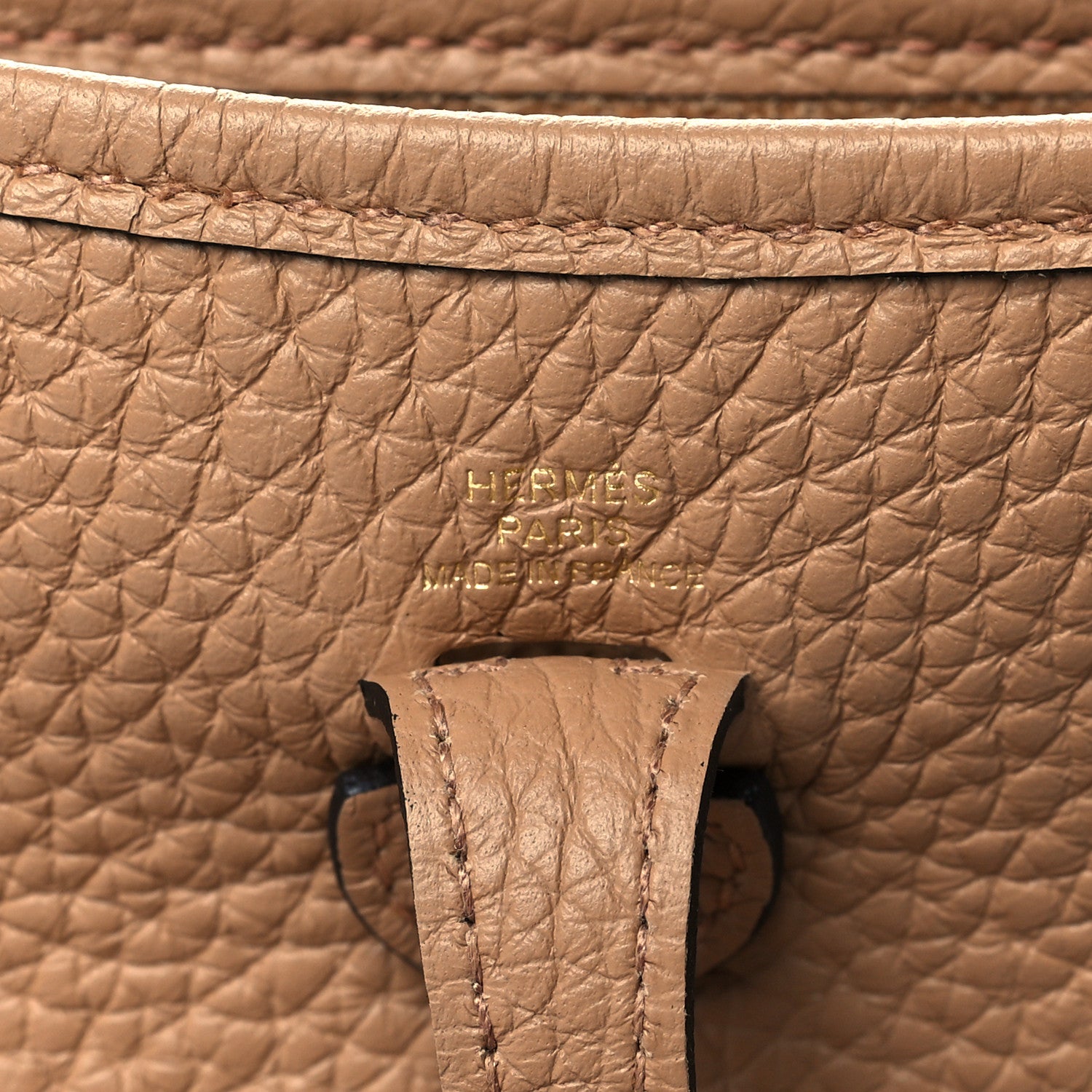 Hermes Taurillon Clemence Evelyne TPM Biscuit 6 of 10