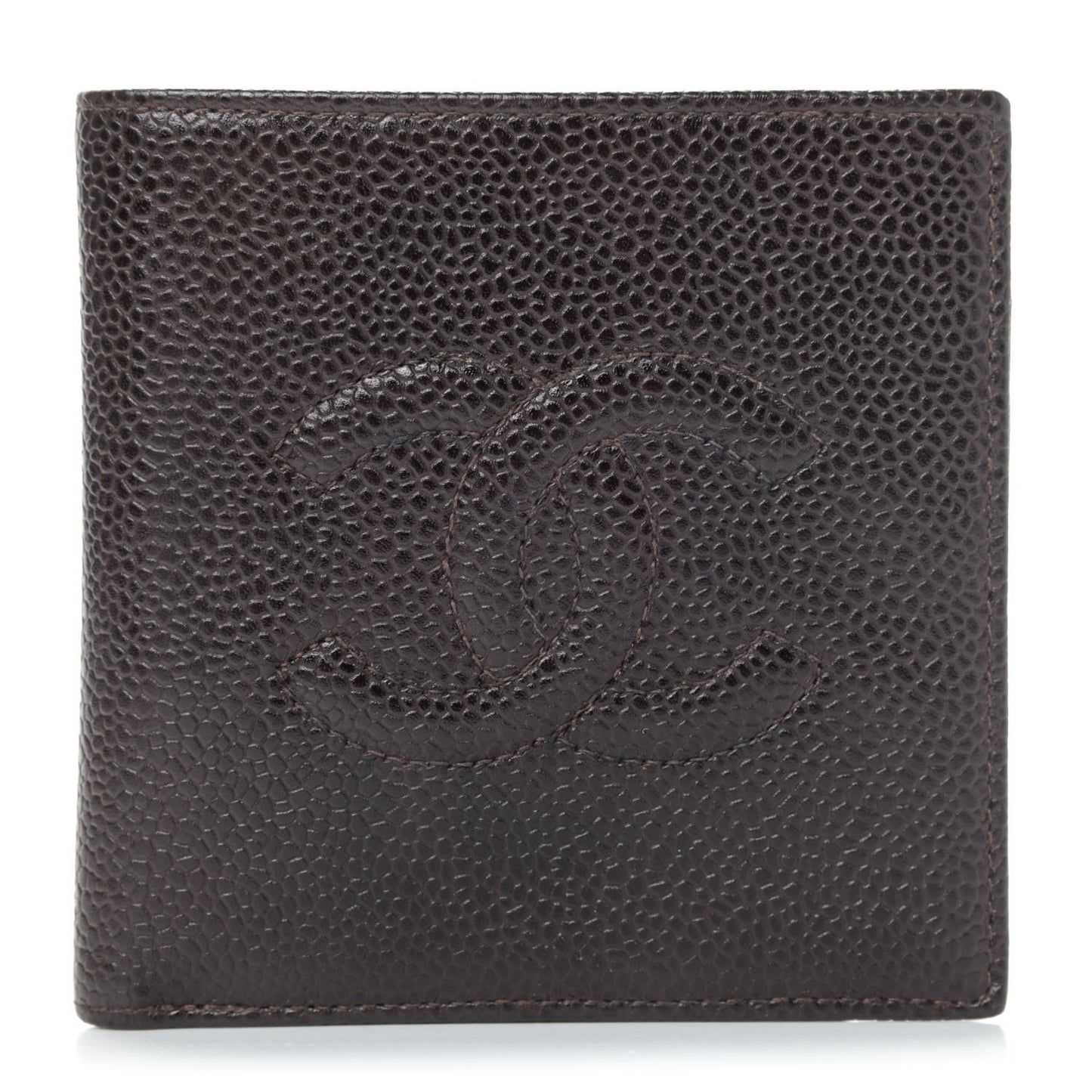 Caviar Timeless CC Compact Flap Wallet Burgundy