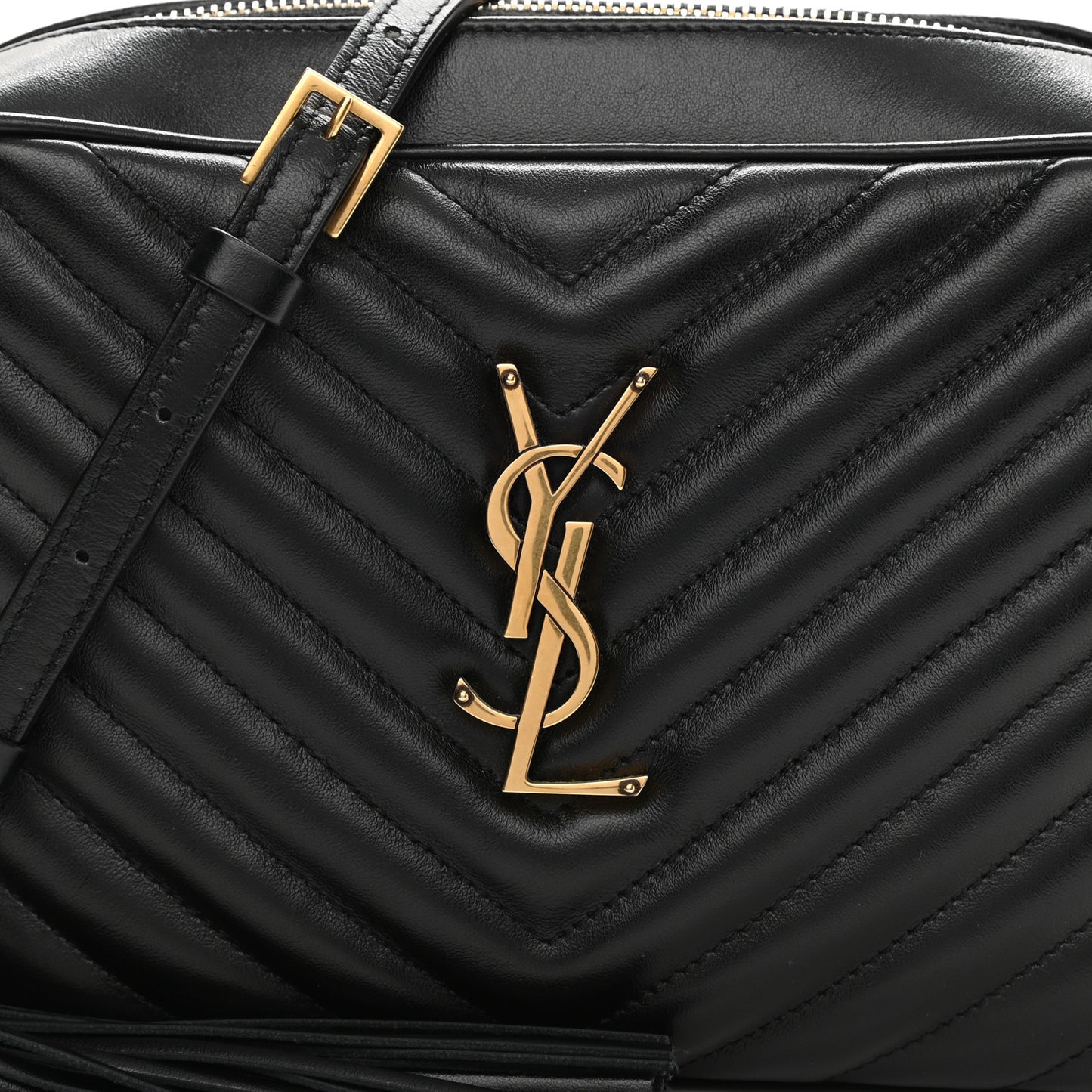 Calfskin Matelasse Monogram Lou Camera Bag Black