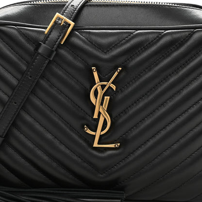 Saint Laurent Calfskin Matelasse Monogram Lou Camera Bag Black 8 of 10