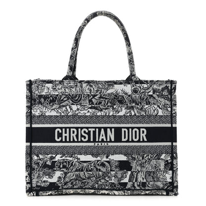 Christian Dior Canvas Embroidered Medium Dioriviera Toile De Jouy Book Tote White 1 of 14