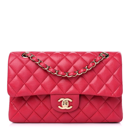Chanel Caviar Quilted Small Double Flap Dark Pink 1 of 8