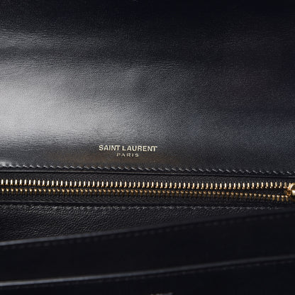 Saint Laurent Smooth Calfskin Medium Domino Shoulder Bag Black 7 of 9