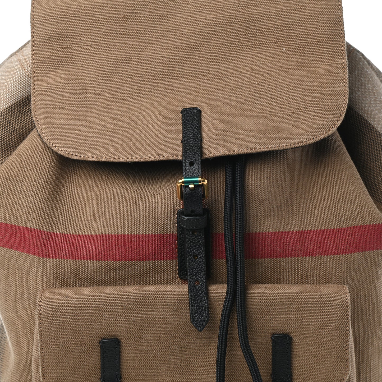 Canvas Mega Check Small Brookdale Backpack Black