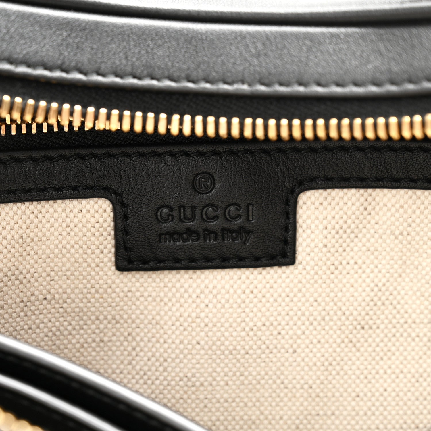 Gucci Aria Calfskin Web Large Attache Shoulder Bag Black 6 of 10