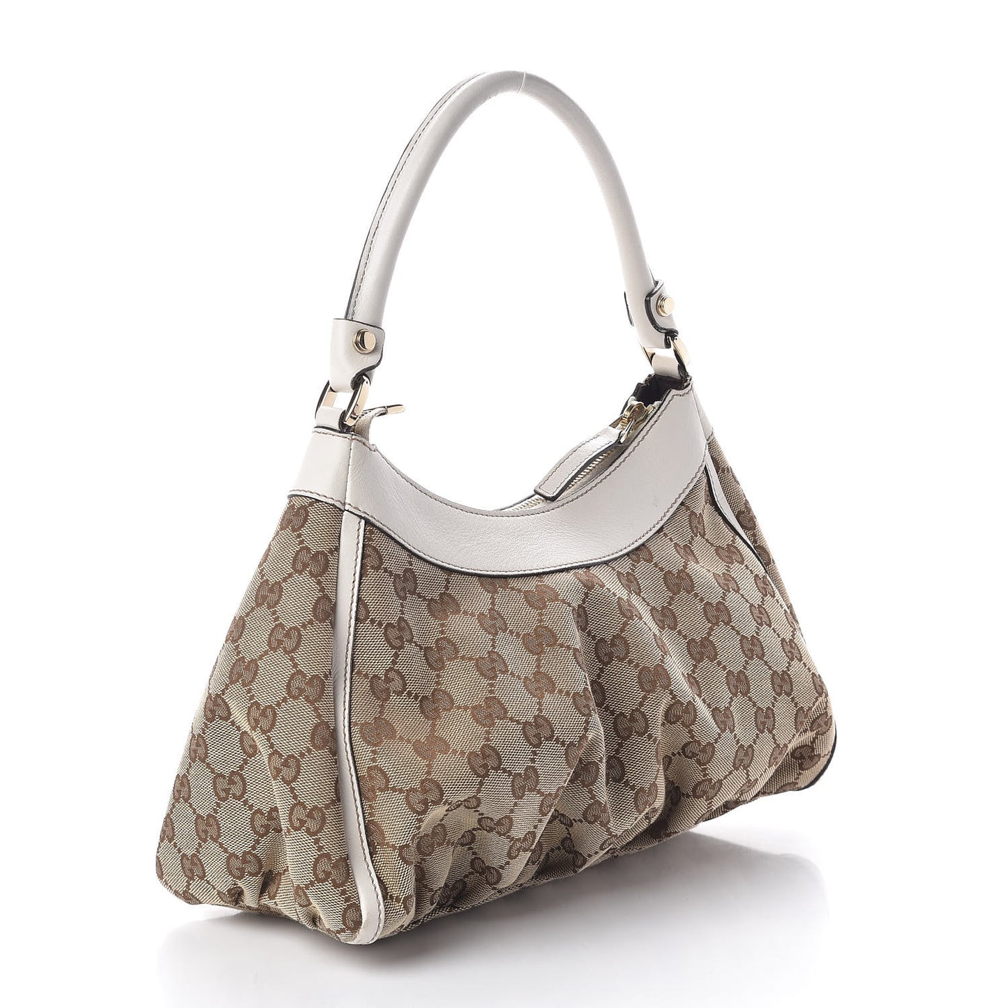 Monogram Medium D Gold Ring Hobo White