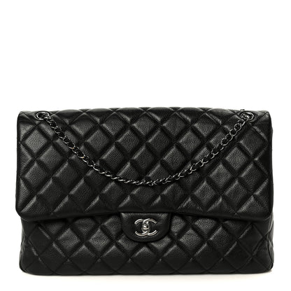 Chanel Calfskin Quilted XXL Travel Flap Bag Black 1 of 12