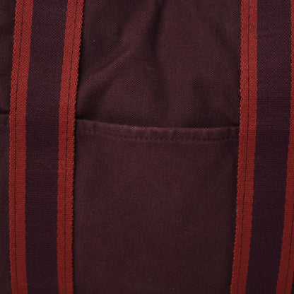 Hermes Canvas Fourre Tout MM Burgundy 16 of 20