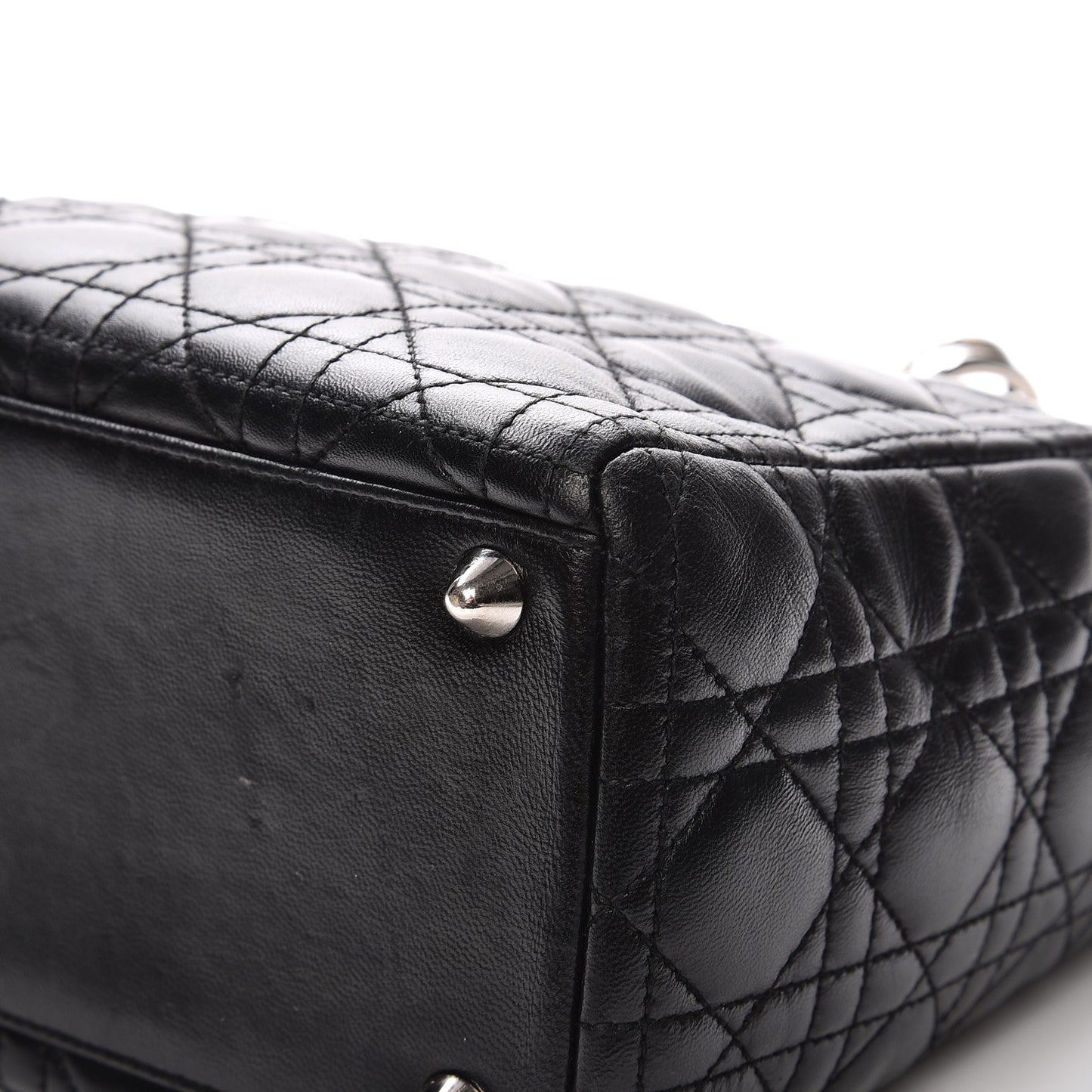 Lambskin Cannage Large Lady Dior Black