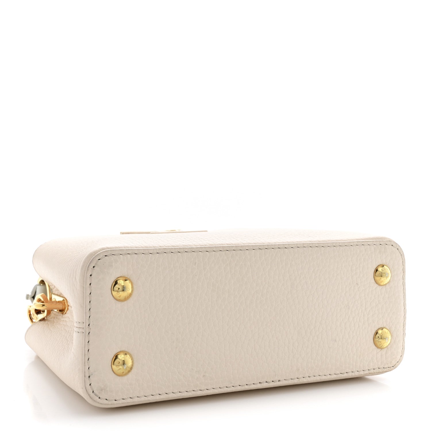 Louis Vuitton Taurillon LV Capucines Mini Blush Olyme Blue White 3 of 9