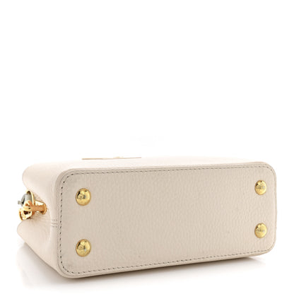Louis Vuitton Taurillon LV Capucines Mini Blush Olyme Blue White 3 of 9
